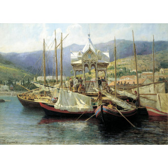 РЕПРОДУКЦИИ НА КАРТИНИ Пристанище в Ялта (1890)